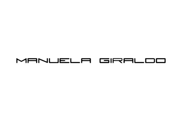 Logo Manuela Giraldo marca de moda cliente de fotografía editorial