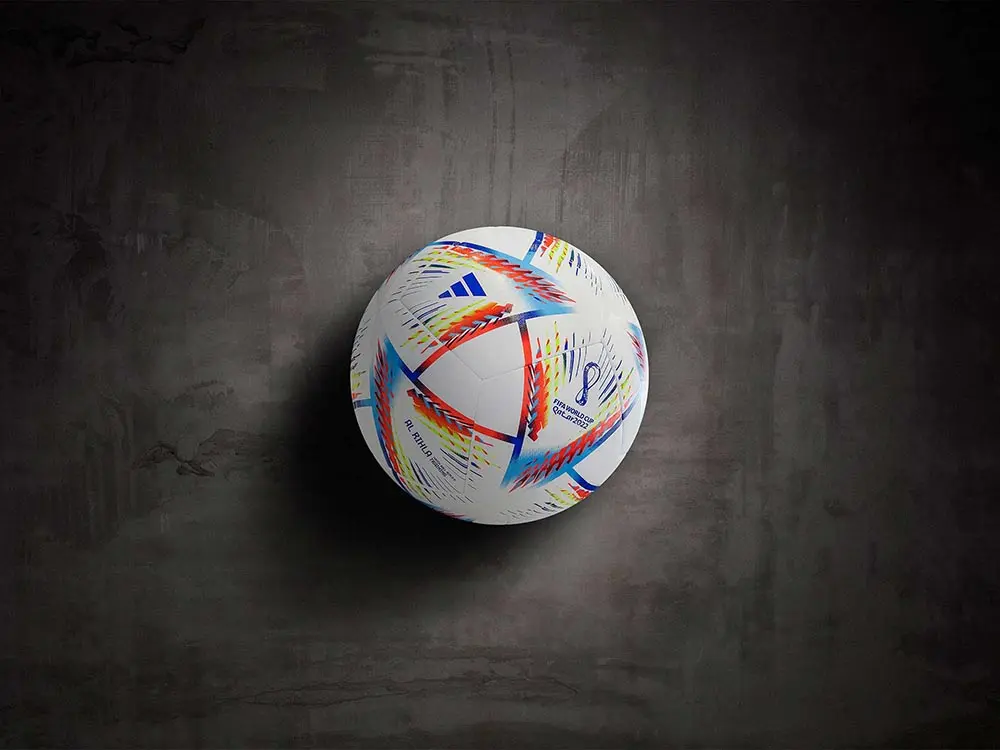 Fotografía producto balón deportivo fondo concreto antes