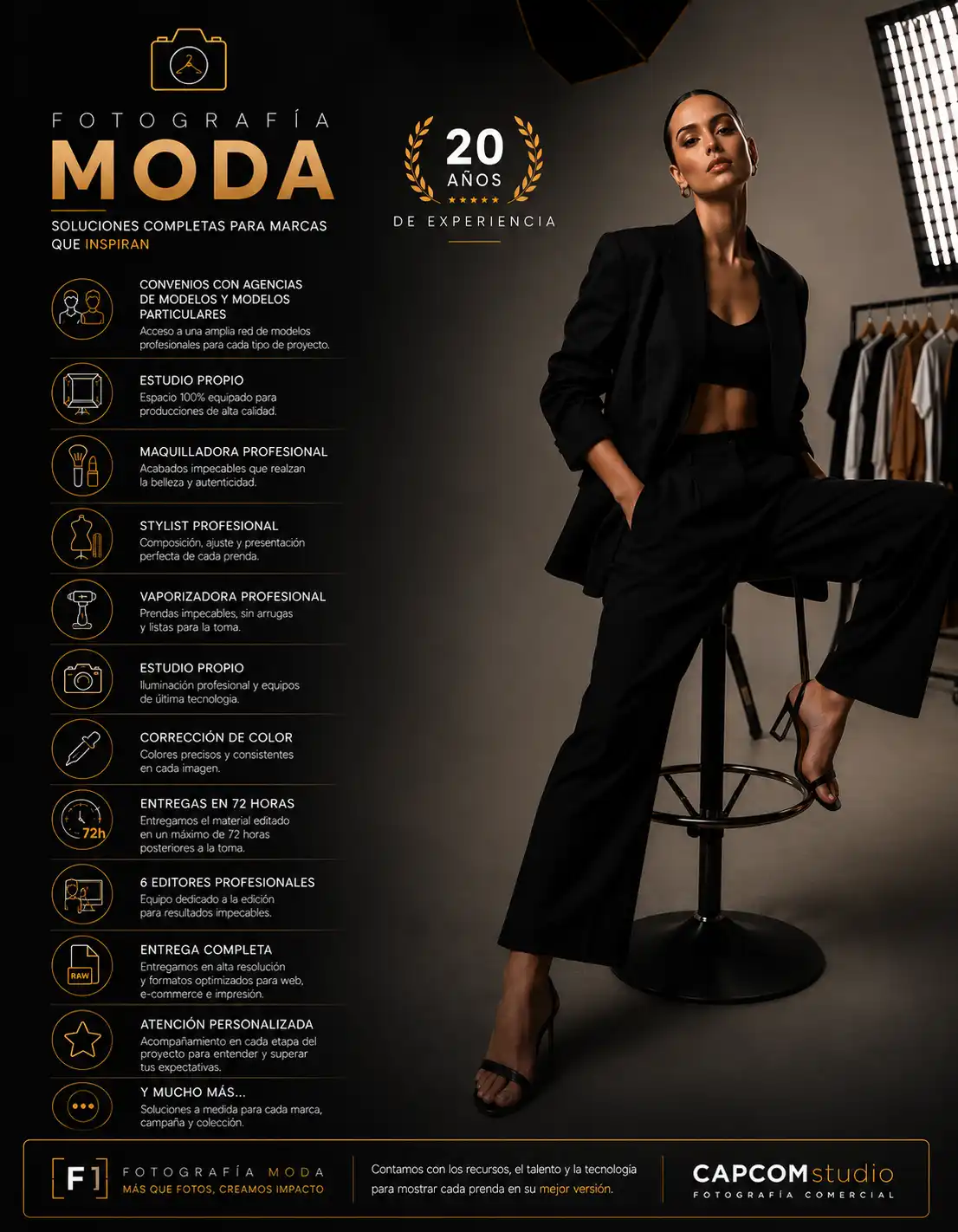 Moda-02 Producción profesional de fotografía de moda con recursos completos para campañas comerciales y e-commerce.